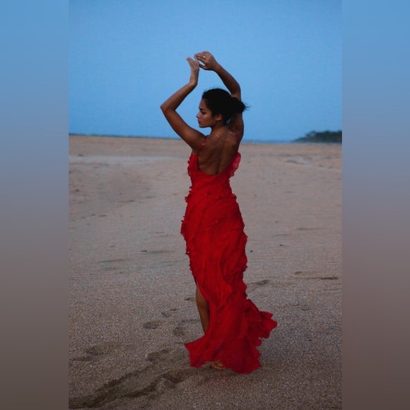 Rat & Boa Cecelia Dress in Red - Picture 2 of 14